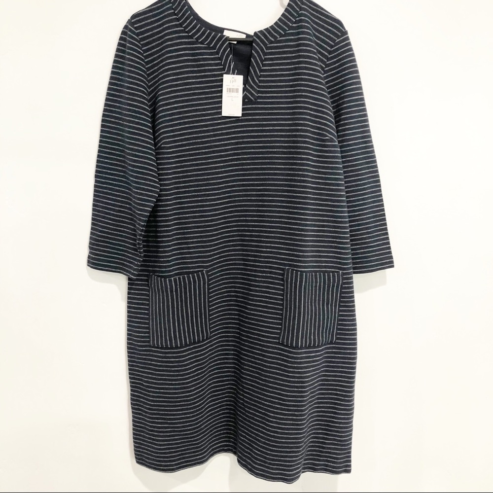 J. Jill Bland & White Striped Dress